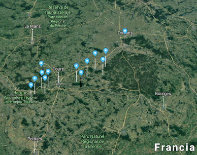 Ruta Castillos Loira - Lista Google Maps
