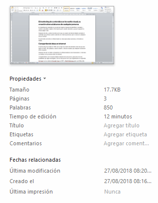 Conoce cuanto tiempo has invertido en editar un documento de Word