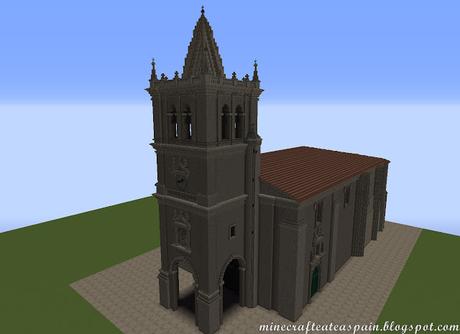 Réplica Minecraft de la Iglesia de San Nicolas, Santibañez Zarzaguda, Burgos, España.