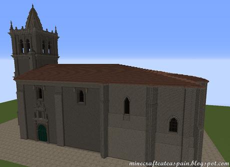 Réplica Minecraft de la Iglesia de San Nicolas, Santibañez Zarzaguda, Burgos, España.