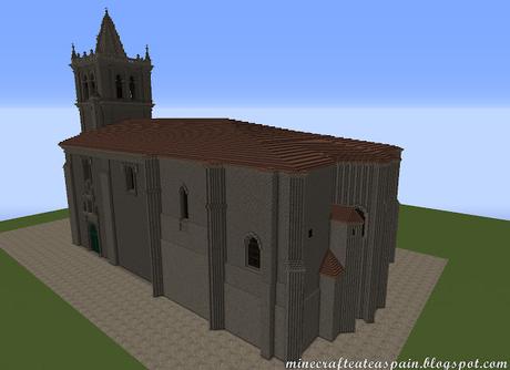 Réplica Minecraft de la Iglesia de San Nicolas, Santibañez Zarzaguda, Burgos, España.