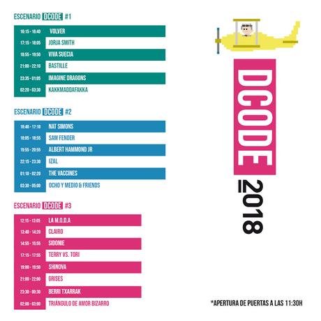 La M.O.D.A. completa el cartel del DCode 2018, que anuncia sus horarios