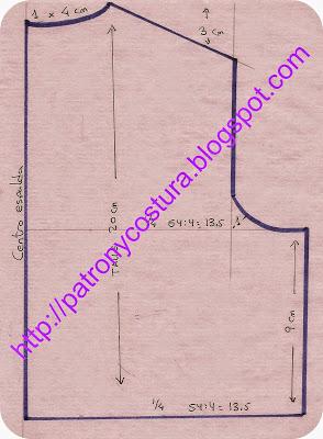 espalda http://patronycostura.blogspot.com