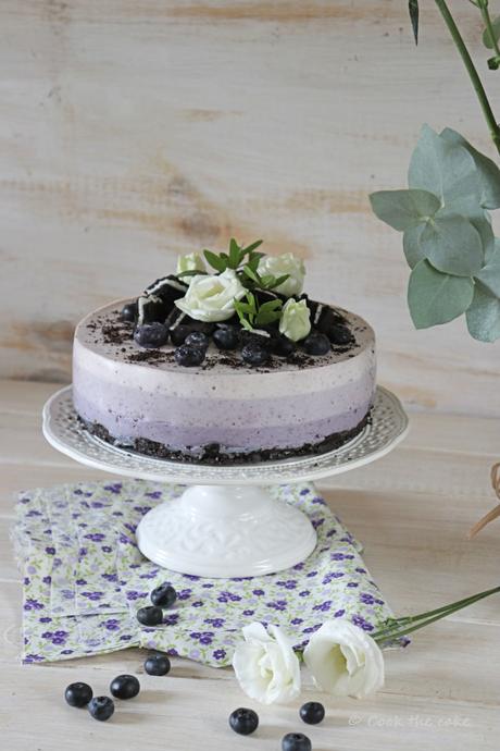 Ombre cheesecake de coco y arándanos {sin horno} coconut-and-blueberry-cheesecake, ombre-cake, tarta-de-queso-con-arandanos