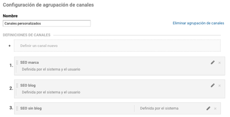 Canales, medios y fuentes en Google Analytics Configuración de agrupación de canales en Google Analytics