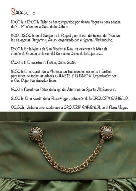 Programa de fiestas del Cristo de la Esperanza 2018 en Villafranca del Bierzo