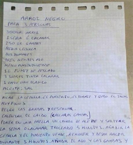 Receta de arroz negro con alioli de lima