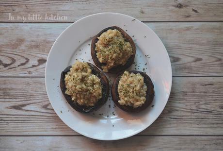 Setas Portobello rellenas de risotto de setas con Degustabox Setas Portobello rellenas de risotto de setas con Degustabox