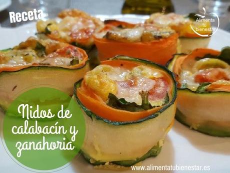 Nidos de calabacín y zanahoria
