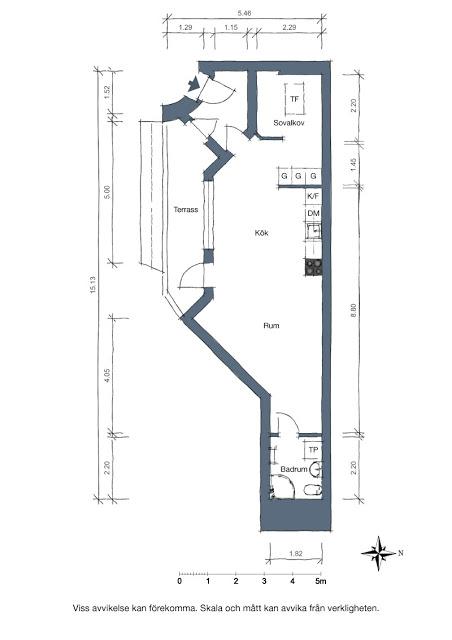 Mini ático sueco de 24 m2