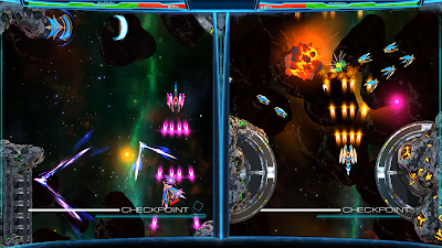 El matamarcianos a pantalla partida Dimension Drive también disponible en Ps4 y Xbox One El matamarcianos a pantalla partida Dimension Drive también disponible en Ps4 y Xbox One