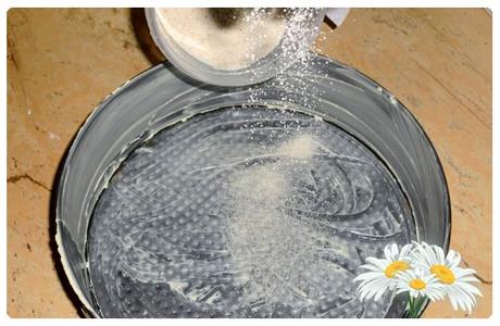 Añadimos pan rallado al molde.