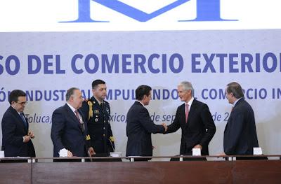 ACOMPAÑA GOBERNADOR MEXIQUENSE AL PRESIDENTE ENRIQUE PEÑA NIETO A LA CLAUSURA DEL XXV CONGRESO DEL COMERCIO EXTERIOR MEXICANO Y ENTREGA DEL PREMIO NACIONAL DE EXPORTACIÓN 2018