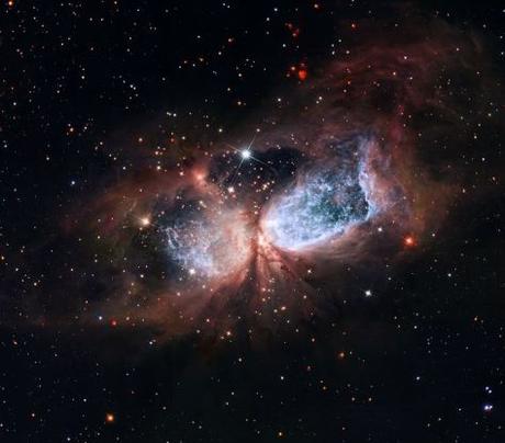 La nebulosa del reloj de arena, zona de formación de estrellas
