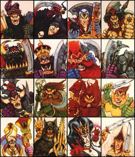 Icono-retratos de Warhammer Quest, por Wayne England