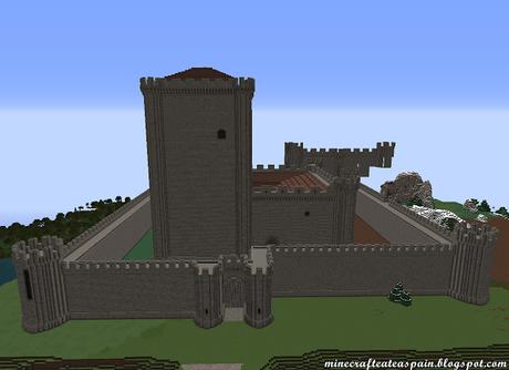 Réplica Minecraft del Castillo de Villafuerte de Esgueva, Valladolid, España.