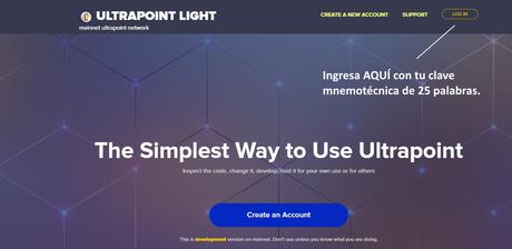 monedero en línea criptomoneda Ultrapoint (UPX)