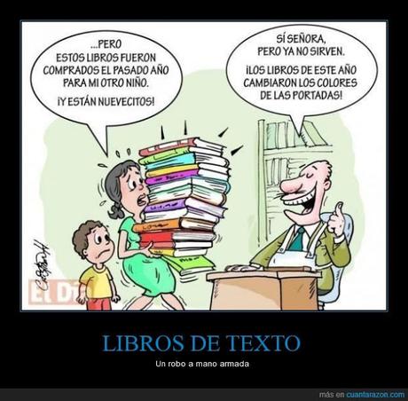 Libros de texto: la estafa de todos los años