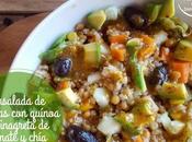 Ensalada lentejas quínoa vinagreta tomate chía