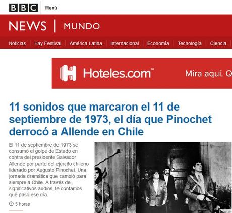 ONCE SONIDOS DEL DÍA QUE EL GOLPE DE ESTADO DE PINOCHET ACABÓ CON EL GOBIERNO DE SALVADOR ALLENDE EN CHILE