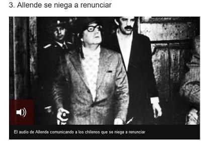 ONCE SONIDOS DEL DÍA QUE EL GOLPE DE ESTADO DE PINOCHET ACABÓ CON EL GOBIERNO DE SALVADOR ALLENDE EN CHILE