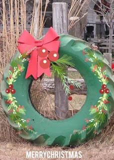 12 Ideas espectaculares para hacer adornos navideños reciclando llantas