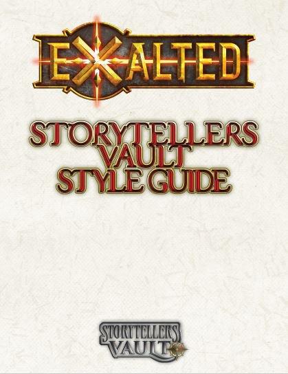Exalted Storytellers Vault Style Guide listo para descargar