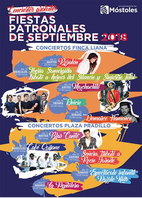 Fiestas de Móstoles 2018: Siniestro Total, Muchachito, DVicio, Café Quijano, Demarco Flamenco...