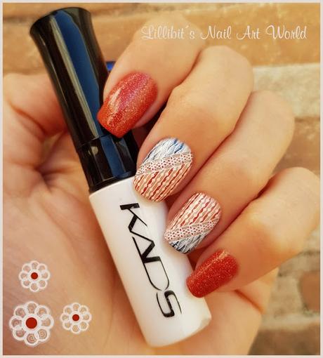 Manicura con Kads Flower 022 y Kads 19 White