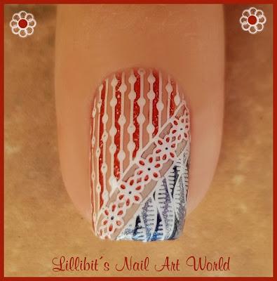 Manicura con Kads Flower 022 y Kads 19 White