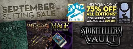 Gran oferta White Wolf y Onyx Path en Drive Thru RPG: Hasta 75% dto.
