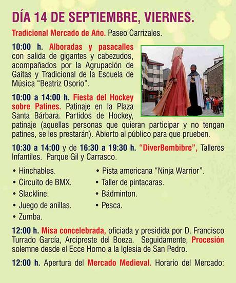 Planes en Ponferrada y El Bierzo para el fin de semana. 14 al 16 de septiembre 2018