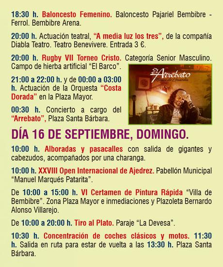 Planes en Ponferrada y El Bierzo para el fin de semana. 14 al 16 de septiembre 2018