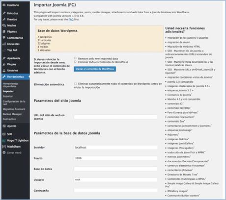 Tutorial paso a paso para actualizar un sitio web de Joomla a Wordpress