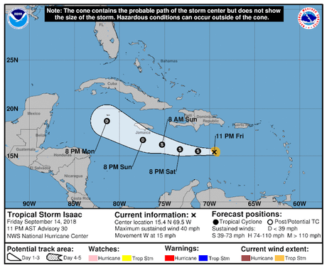 Isaac vuelve a convertirse en tormenta; causaría fuertes lluvias en Sur dominicano.