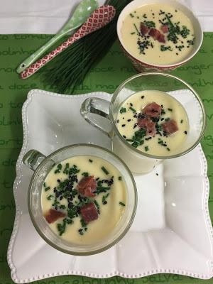 Vasitos De Crema De Puerro Y Garbanzos