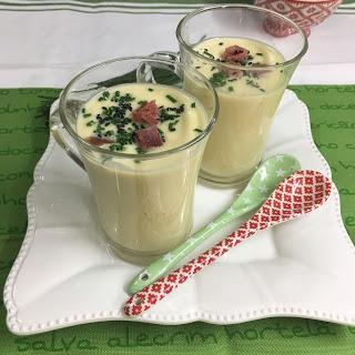 Vasitos De Crema De Puerro Y Garbanzos