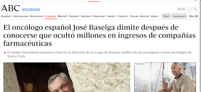 El oncólogo José Baselga no es familiar mío