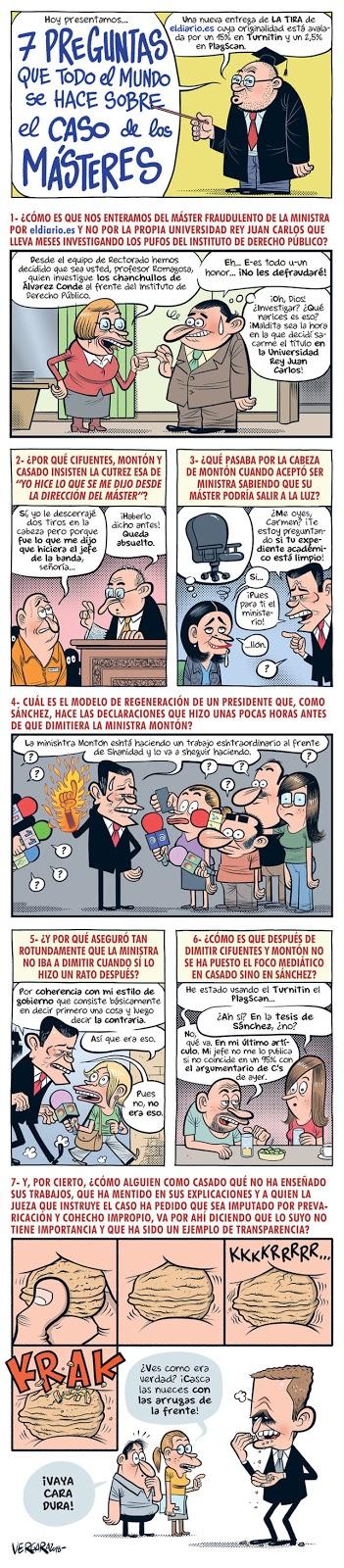 La guerra de los masters de los políticos y el “Viva el rey” de Casado. La guerra de los masters de los políticos y el “Viva el rey” de Casado.
