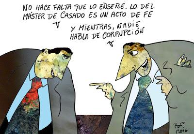 La guerra de los masters de los políticos y el “Viva el rey” de Casado. La guerra de los masters de los políticos y el “Viva el rey” de Casado.