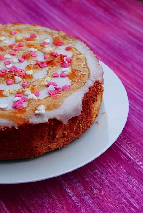 BIZCOCHO DE NARANJA CON GLASEADO Y SIROPE DE NARANJA