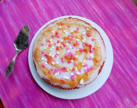 BIZCOCHO DE NARANJA CON GLASEADO Y SIROPE DE NARANJA