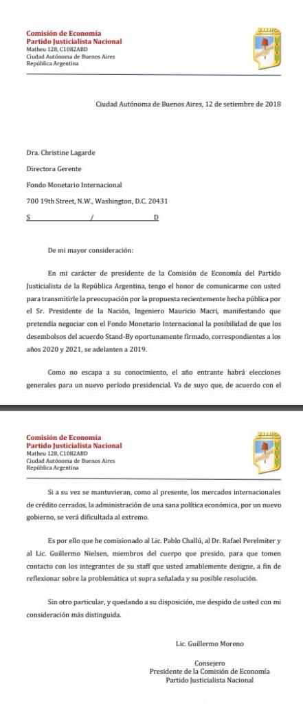 Argentina: Sector opositor decente pide a FMI que niegue adelantos al apocalíptico presidente actual – (Carta completa)