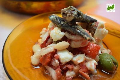Ensalada de Judías Blancas con Sardinas