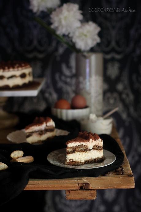 Tiramisú. Receta tradicional sin horno. Cookcakes de Ainhoa