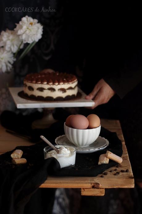 Tiramisú. Receta tradicional sin horno. Cookcakes de Ainhoa