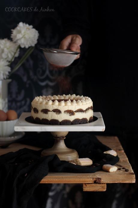 Tiramisú. Receta tradicional sin horno. Cookcakes de Ainhoa