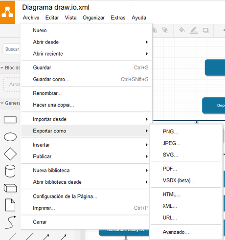 draw.io Exportar diagrama