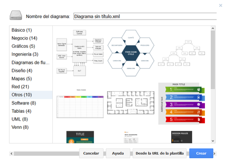 draw.io.plantillas al crear nuevo diagrama