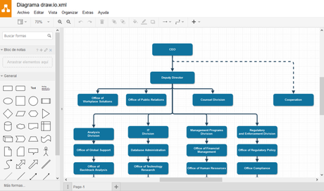 Tutorial de draw.io, software en la Nube para diagramas.